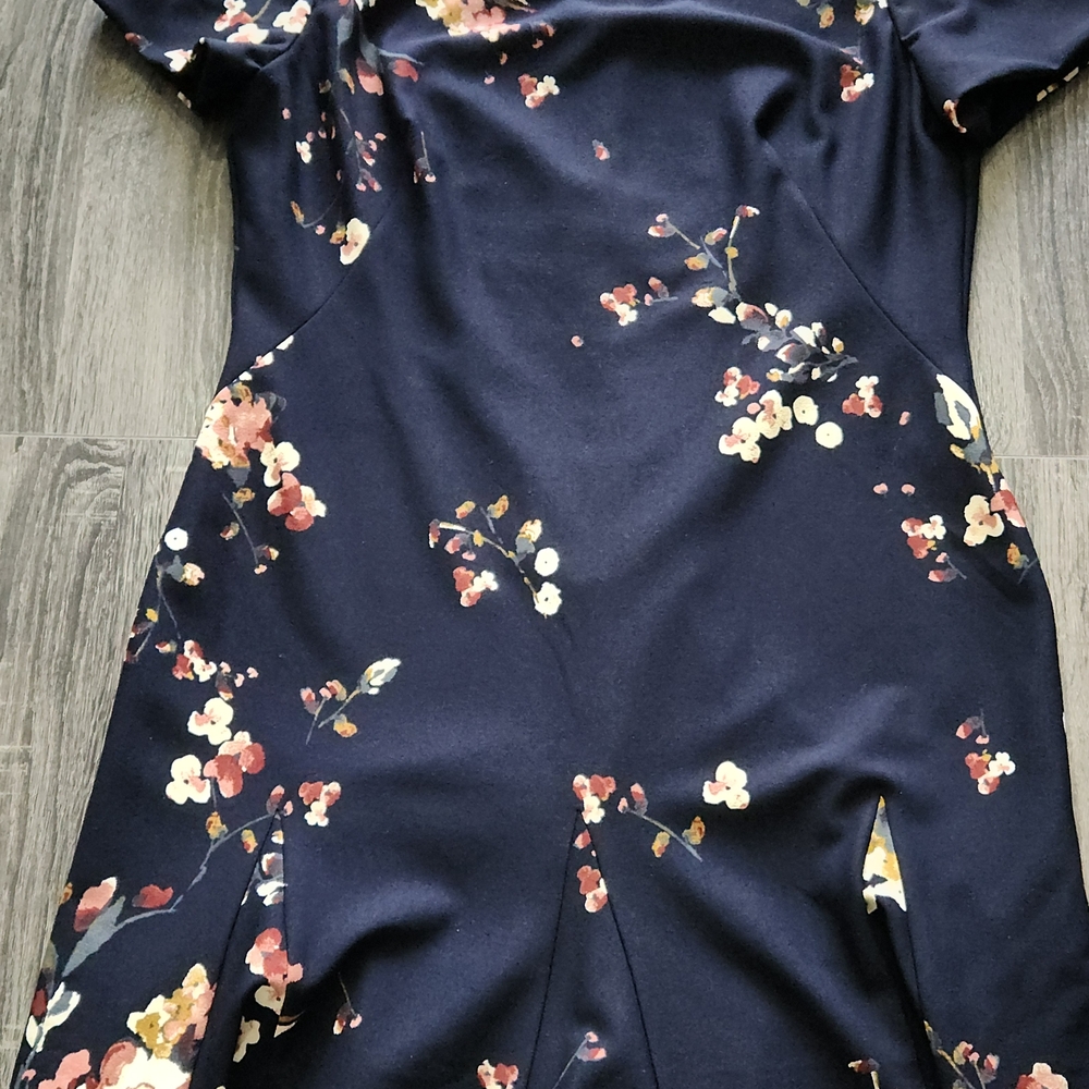 Lauren Ralph Lauren Navy Floral Midi Dress